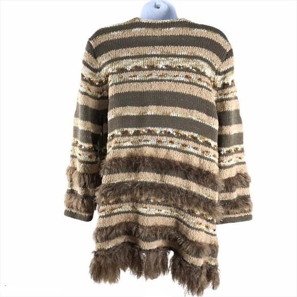 Chico’s Wool Blend Sequined Multi-Textured Greta Cardigan Size 2 Sweater - Picture 5 of 7